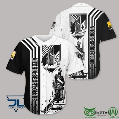 Vit?ria SC White Black Baseball Jersey