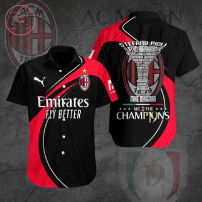 AC Milan We Are The Champions Hawaiian Shirt