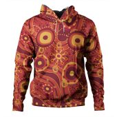 Australia Aboriginal Hoodie - Red Aboriginal Dot Art Inspired Hoodie