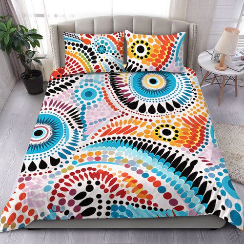 Australia Aboriginal Bedding Set - Traditional Australian Aboriginal Native Design (Black) Bedding Set Australia Aboriginal Bedding Set - Traditional Australian Aboriginal Native Design (Black) Bedding Set