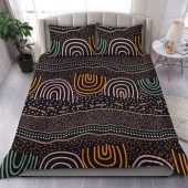 Australia Aboriginal Bedding Set - Indigenous Art Background Bedding Set