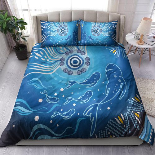 Australia Aboriginal Inspired Bedding Set - Fish In Ocean Aboriginal Inspired Australia Aboriginal Inspired Bedding Set - Fish In Ocean Aboriginal Inspired