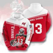 NFL Tampa Bay Buccaneers Mike Evans Bay Red White Pullover Hoodie