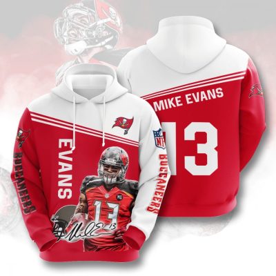 NFL Tampa Bay Buccaneers Mike Evans Bay Red White Pullover Hoodie