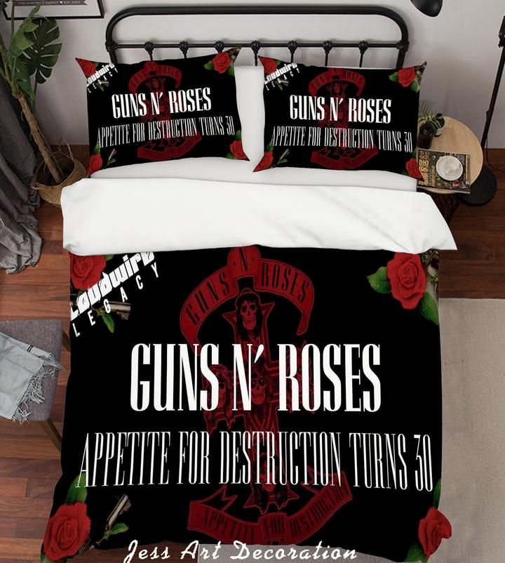 Guns N' Roses Black Bedding Set V1 Guns N' Roses Black Bedding Set V1