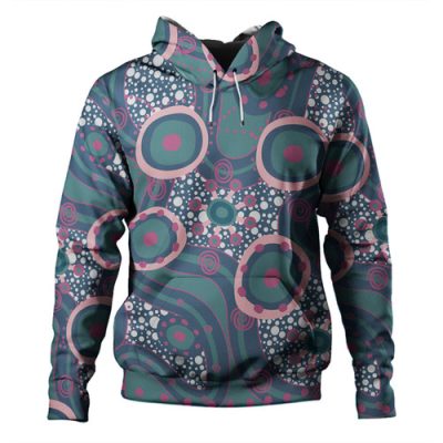 Australia Aboriginal Hoodie - Aboriginal Green Dot Art Inspired Hoodie