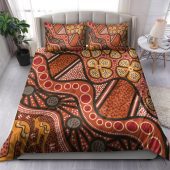 Australia Aboriginal Inspired Bedding Set -  Aboiginal Inspired Dot Painting Style
