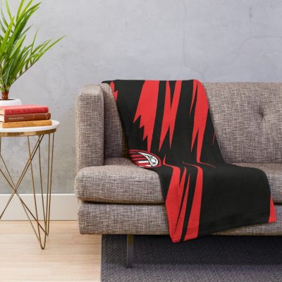 AC Milan Black Red Logo Fleece Blanket