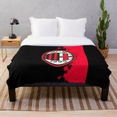 AC Milan Black Red Logo Fleece Blanket V2