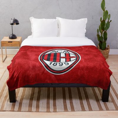 AC Milan Red Logo Fleece Blanket