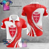 AC Monza Red White Polo Shirt