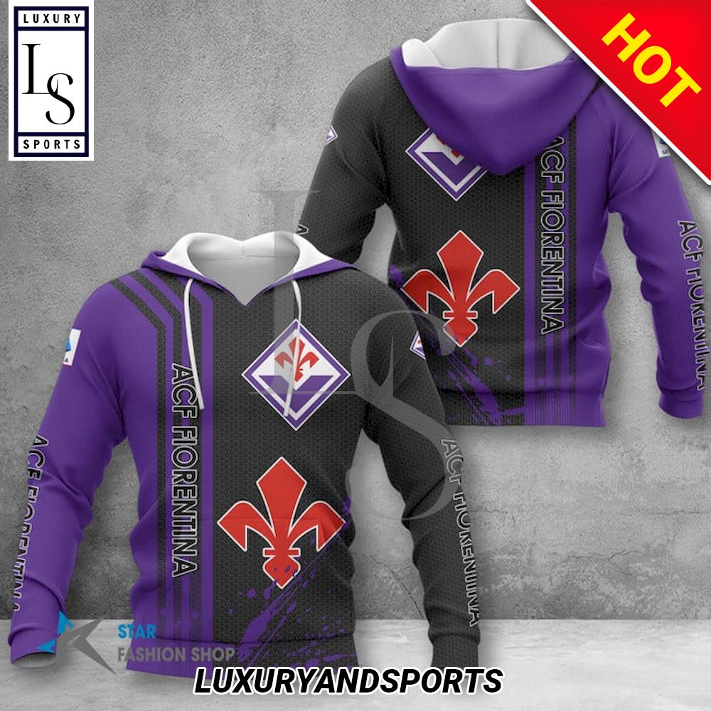 ACF Fiorentina Purple Black Pullover Hoodie ACF Fiorentina Purple Black Pullover Hoodie