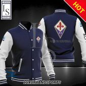 ACF Fiorentina Dark Blue White Baseball Jacket