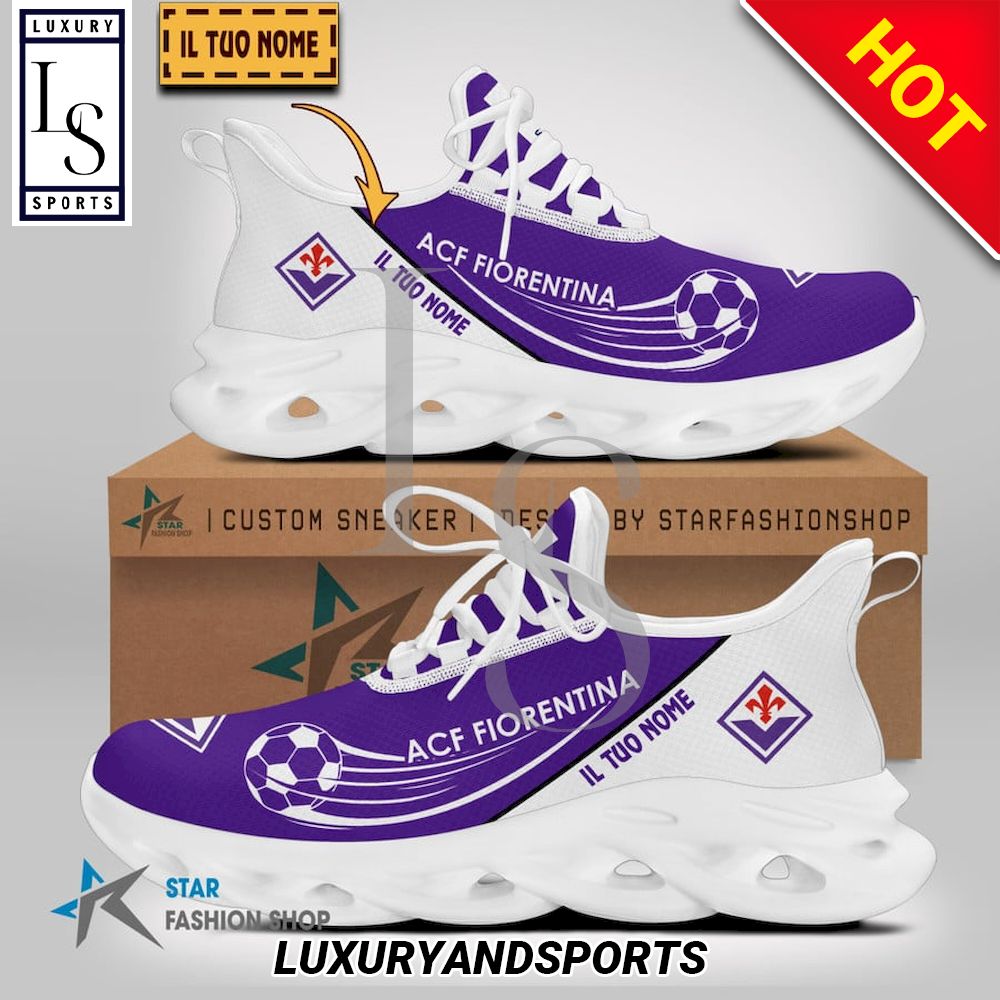 ACF Fiorentina Custom Name Purple Max Soul Shoes ACF Fiorentina Custom Name Purple Max Soul Shoes