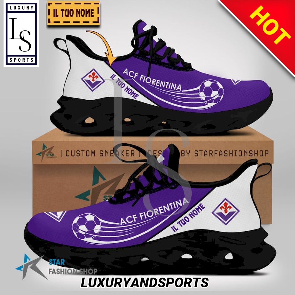 ACF Fiorentina Custom Name Purple Max Soul Shoes ACF Fiorentina Custom Name Purple Max Soul Shoes