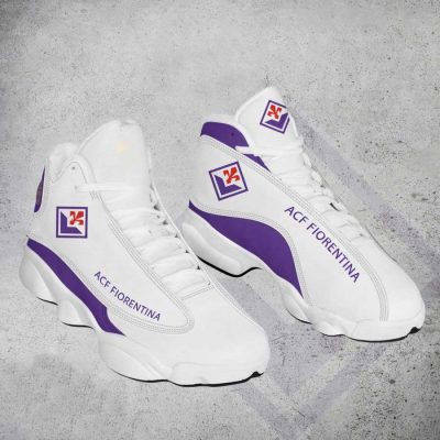 ACF Fiorentina White Purple Air Jordan 13 Shoes