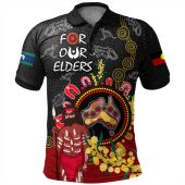 Australia Naidoc Week Polo Shirt - Australia Map With Golden Wattle NAIDOC Week 2023