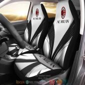 AC Milan Silver Black Car Seat Covers