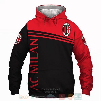 AC Milan Black Red Pullover Hoodie