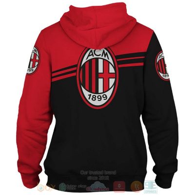 AC Milan Black Red Pullover Hoodie