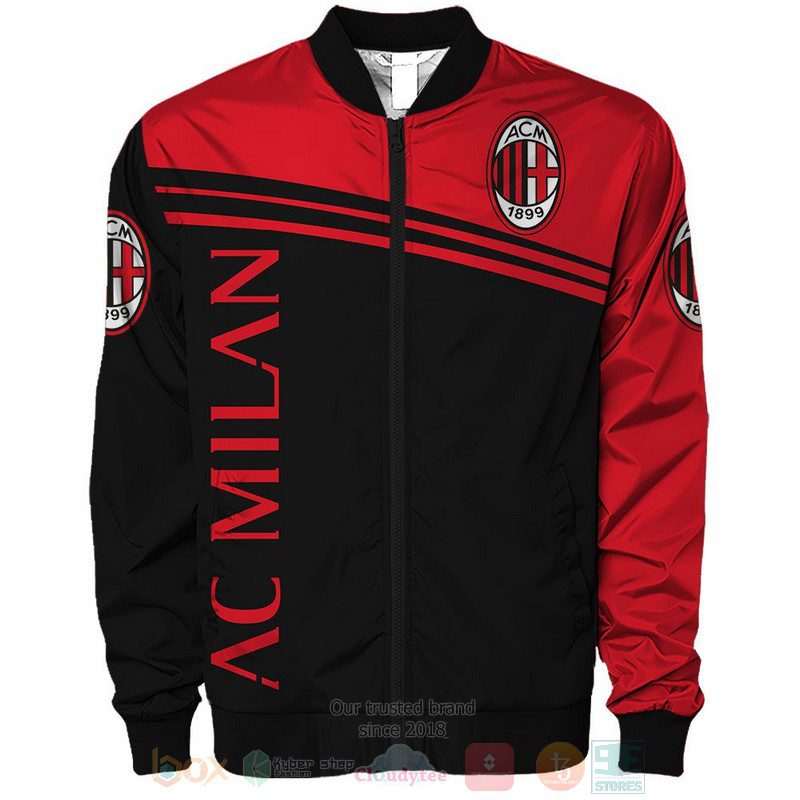 AC Milan Red Black Bomber Jacket