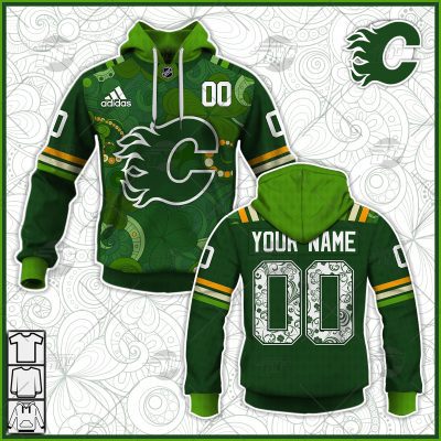 Personalized NHL Calgary Flames Jersey 2022 St. Patrick's Day Hoodie Shirt Long Sleeve| Personalize Your Own New & Retro Sports Jerseys, Hoodies, T Shirts