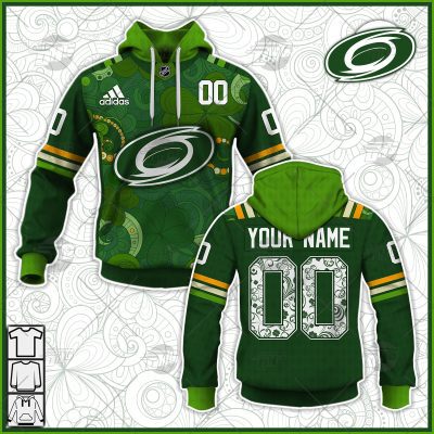 Personalized NHL Carolina Hurricanes Jersey 2022 St. Patrick's Day Hoodie Shirt Long Sleeve| Personalize Your Own New & Retro Sports Jerseys, Hoodies, T Shirts