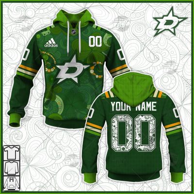 Personalized NHL Dallas Stars Jersey 2022 St. Patrick's Day Hoodie Shirt Long Sleeve| Personalize Your Own New & Retro Sports Jerseys, Hoodies, T Shirts