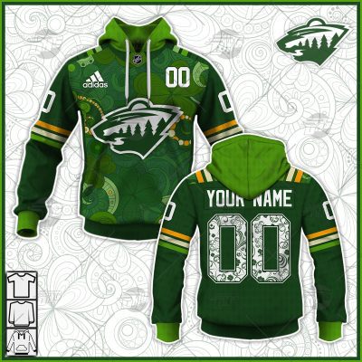 Personalized NHL Minnesota Wild Jersey 2022 St. Patrick's Day Hoodie Shirt Long Sleeve| Personalize Your Own New & Retro Sports Jerseys, Hoodies, T Shirts