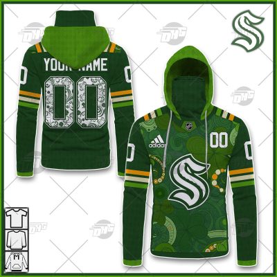 Personalized NHL Seattle Kraken Jersey 2022 St. Patrick's Day Hoodie Shirt Long Sleeve| Personalize Your Own New & Retro Sports Jerseys, Hoodies, T Shirts