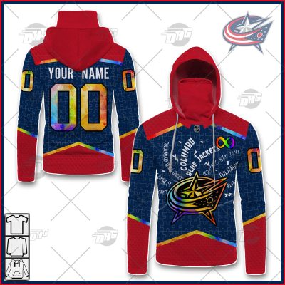 Personalized NHL Columbus Blue Jackets Jersey Custom Autism Shirt Hoodie - OldSchoolThings - Personalize Your Own New & Retro Sports Jerseys, Hoodies, T Shirts
