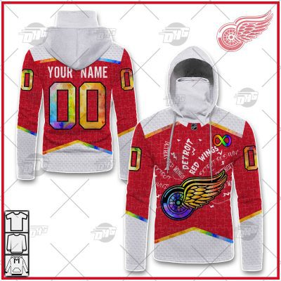 Personalized NHL Detroit Red Wings Jersey Custom Autism Shirt Hoodie - OldSchoolThings - Personalize Your Own New & Retro Sports Jerseys, Hoodies, T Shirts