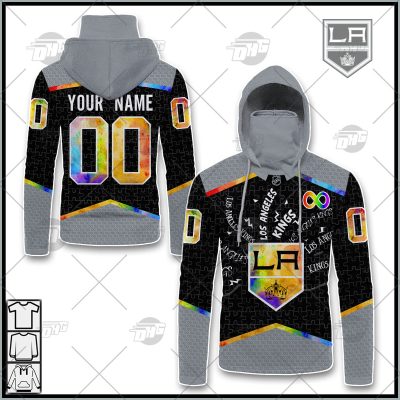 Personalized NHL Los Angeles Kings Jersey Custom Autism Shirt Hoodie - OldSchoolThings - Personalize Your Own New & Retro Sports Jerseys, Hoodies, T Shirts