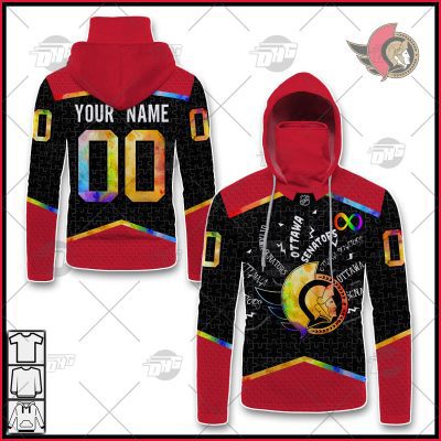 Personalized NHL Ottawa Senators Jersey Custom Autism Shirt Hoodie - OldSchoolThings - Personalize Your Own New & Retro Sports Jerseys, Hoodies, T Shirts