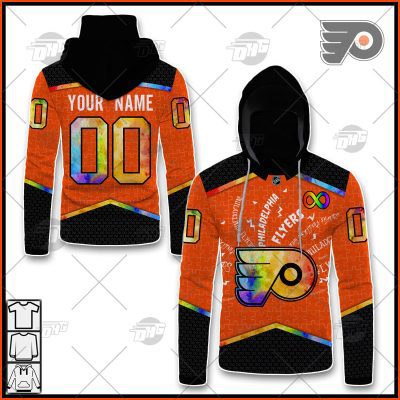 Personalized NHL Philadelphia Flyers Jersey Custom Autism Shirt Hoodie - OldSchoolThings - Personalize Your Own New & Retro Sports Jerseys, Hoodies, T Shirts