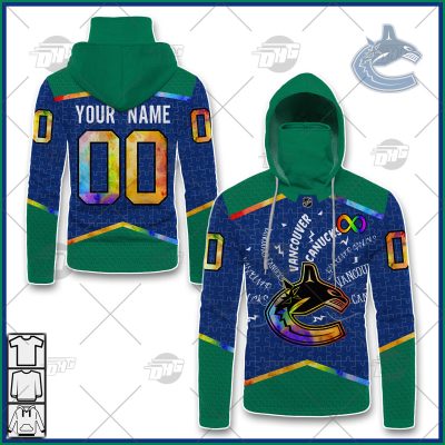 Personalized NHL Vancouver Canucks Jersey Custom Autism Shirt Hoodie - OldSchoolThings - Personalize Your Own New & Retro Sports Jerseys, Hoodies, T Shirts
