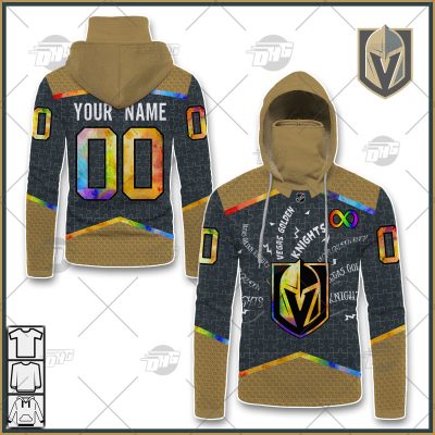 Personalized NHL Vegas Golden Knights Jersey Custom Autism Shirt Hoodie - OldSchoolThings - Personalize Your Own New & Retro Sports Jerseys, Hoodies, T Shirts