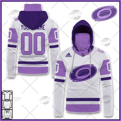 Personalized NHL Jersey Carolina Hurricanes White/Purple Hockey Fights Cancer Primegreen Custom Jersey - OldSchoolThings - Personalize Your Own New & Retro Sports Jerseys, Hoodies, T Shirts