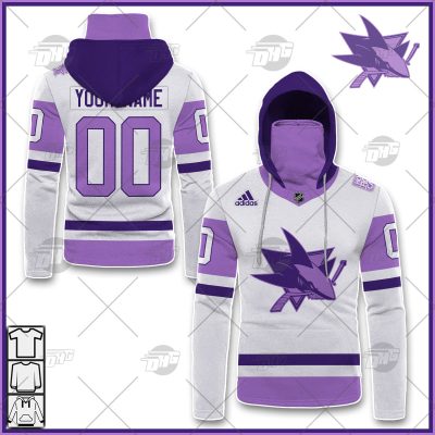 Personalized NHL Jersey San Jose Sharks White/Purple Hockey Fights Cancer Primegreen Custom Jersey - OldSchoolThings - Personalize Your Own New & Retro Sports Jerseys, Hoodies, T Shirts