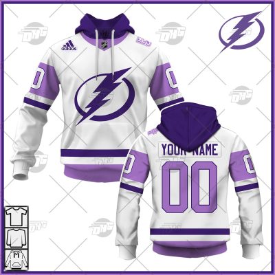 Personalized NHL Jersey Tampa Bay Lightning White/Purple Hockey Fights Cancer Primegreen Custom Jersey - OldSchoolThings - Personalize Your Own New & Retro Sports Jerseys, Hoodies, T Shirts