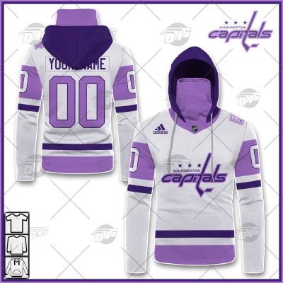 Personalized NHL Jersey Washington Capitals White/Purple Hockey Fights Cancer Primegreen Custom Jersey - OldSchoolThings - Personalize Your Own New & Retro Sports Jerseys, Hoodies, T Shirts