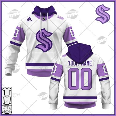 Personalized NHL Jersey Seattle Kraken White/Purple Hockey Fights Cancer Primegreen Custom Jersey - OldSchoolThings - Personalize Your Own New & Retro Sports Jerseys, Hoodies, T Shirts