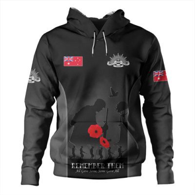 Australia Hoodie - Anzac Day Australian Red Ensign Remember Them
