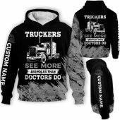 Car Lover - Truck Driver See More Than Doctors Custom Name Pullover Hoodie