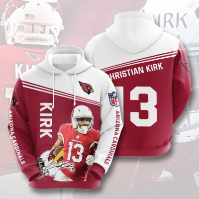 NFL Arizona Cardinals Christian Kirk Red White Pullover Hoodie