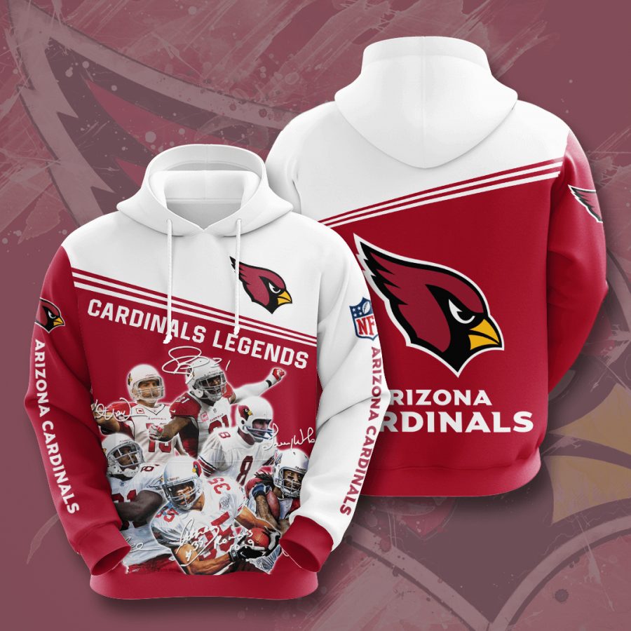 NFL Arizona Cardinals Legends Red White Pullover Hoodie NFL Arizona Cardinals Legends Red White Pullover Hoodie