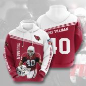 NFL Arizona Cardinals Pat Tillman Red White Pullover Hoodie