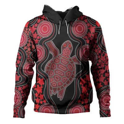 Australia Aboriginal Inspired Hoodie - Aboriginal Inspired Art Ocean Turtle Patterns Hoodie