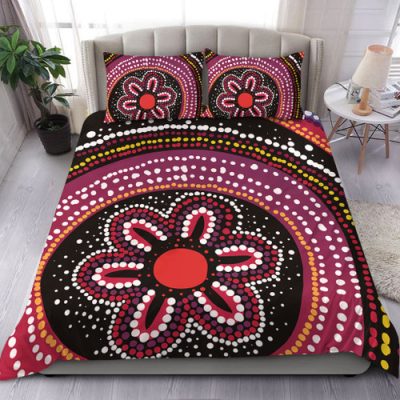Australia Bedding Set - Aboriginal Inspired Color Dot Painting