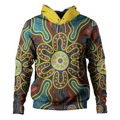 Australia Aboriginal Hoodie - Aboriginal Dot Art Color Inspired Hoodie